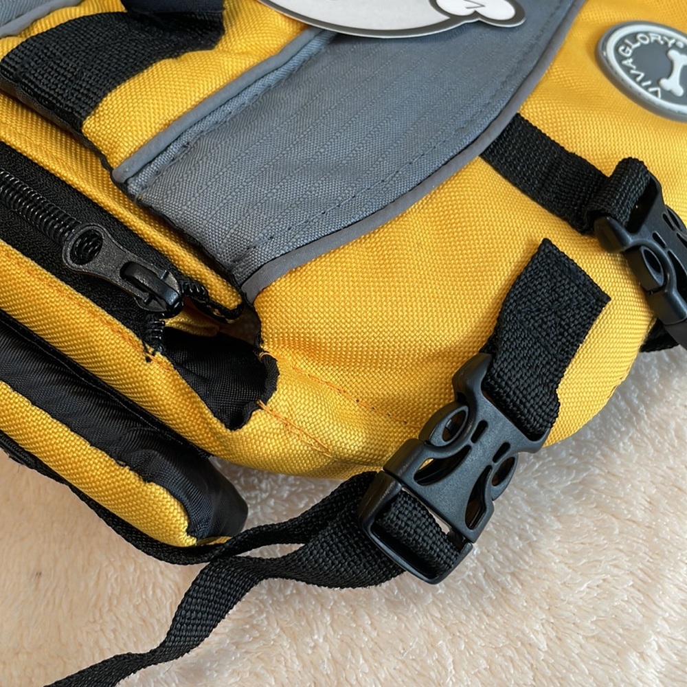 ๐HP๐ VIVAGLORY Dog Life Jacket Extra Padding Pet Safety Vest Yellow/Gray Sz S - Picture 9 of 12